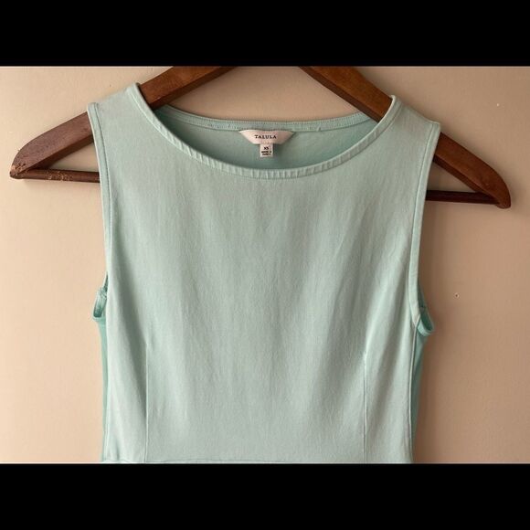 ARITZIA Talula Kanda light teal fit and flare mini dress size XS - Picture 3 of 10